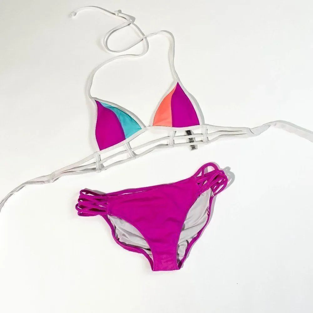 Victoria’s Secret PINK 2 piece color block bikini